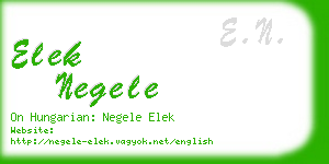 elek negele business card